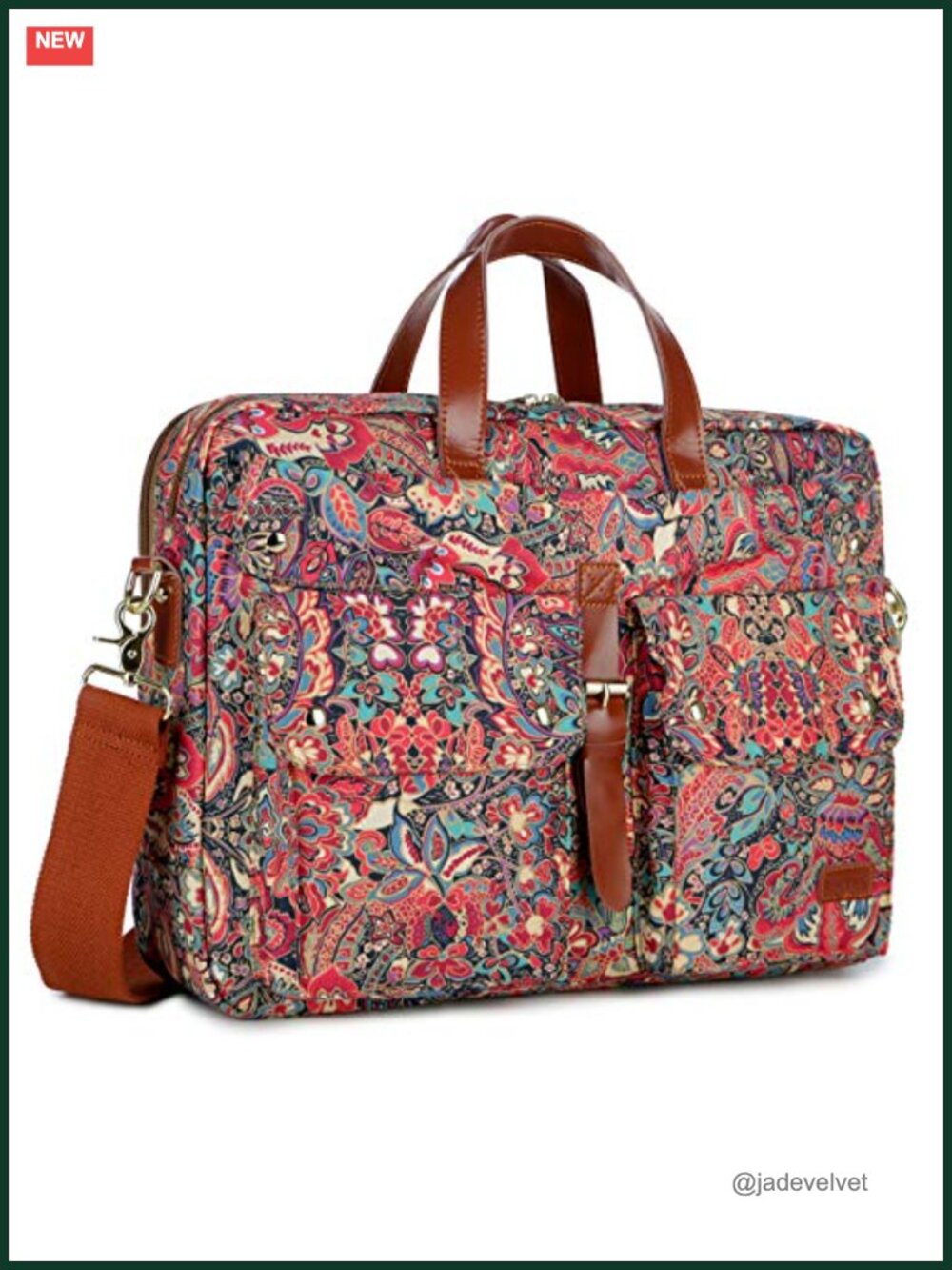 17 inch Laptop Messenger Bag Briefcase for Women with Detachable Shoulder Strap
